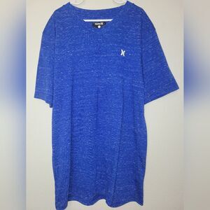 Hurley Blue Heathered V-Neck T-Shirt Boys/Young Men Size Large